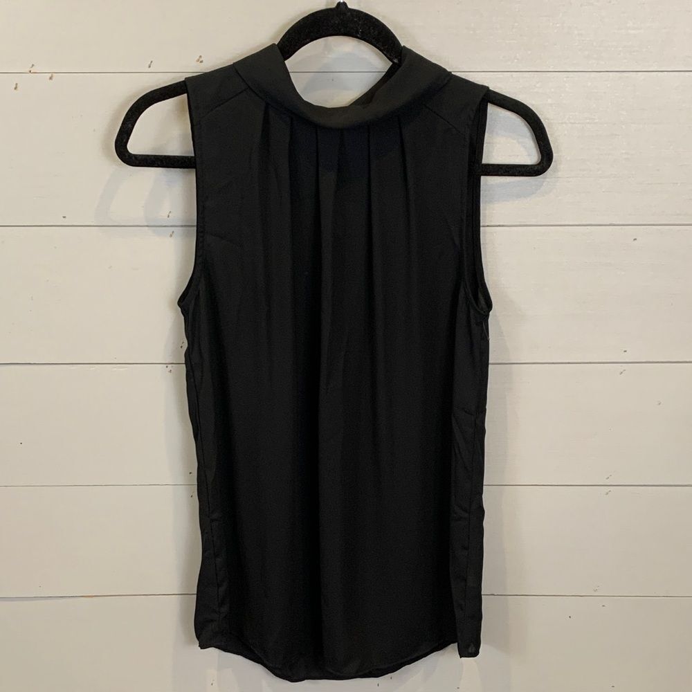 Who What Wear Sleeveless Black sheer Top size small